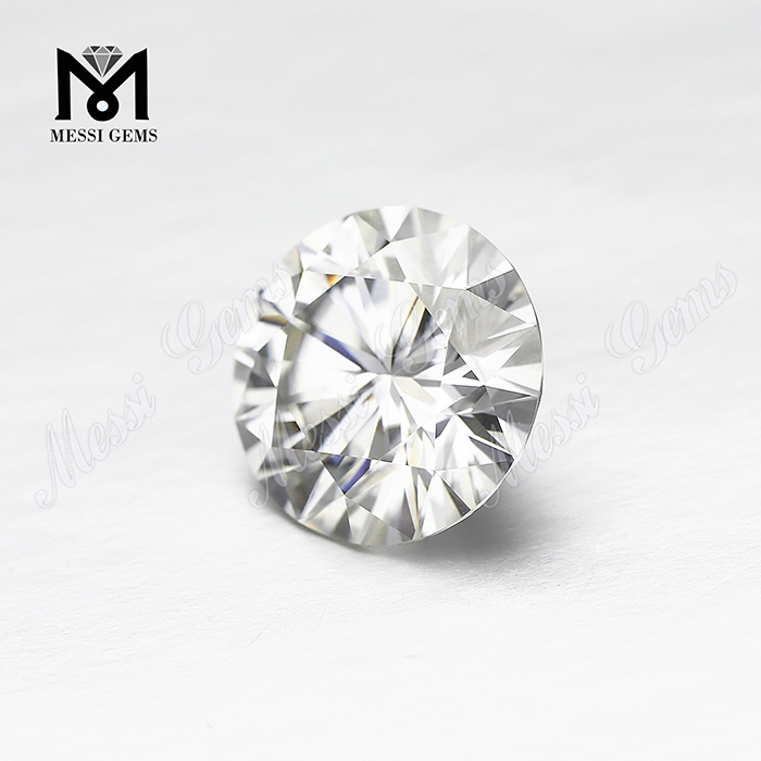 Venta al por mayor de diamantes de moissanita sueltos, solitario de moissanita de corte brillante redondo para anillo