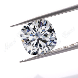 Piedra preciosa de diamante moissanita sintética de talla cojín VVS EX2 color EF