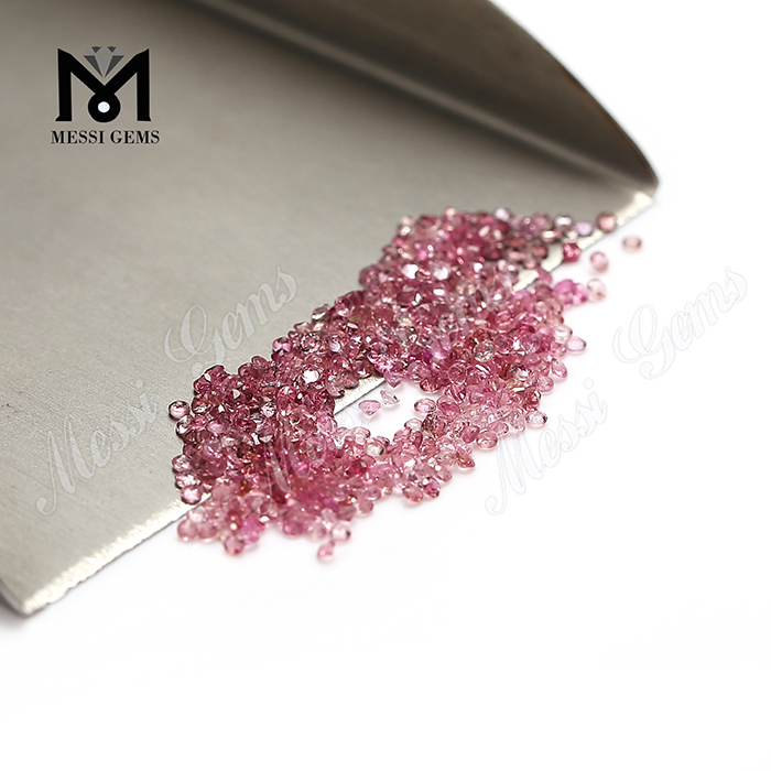 Turmalina rosa natural de 1,4 mm de corte brillante redondo a precio de fábrica