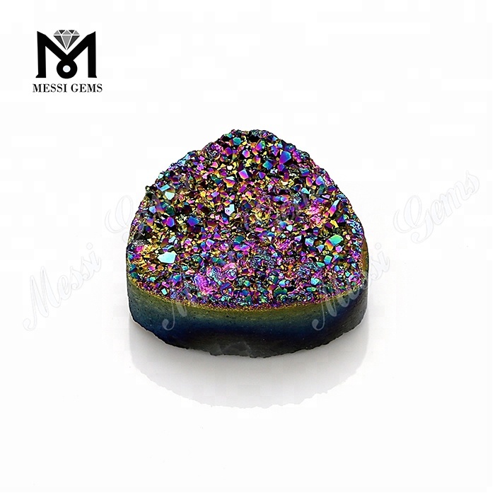 Ágata druzy roja natural del arco iris del billón natural Piedra druzy natural