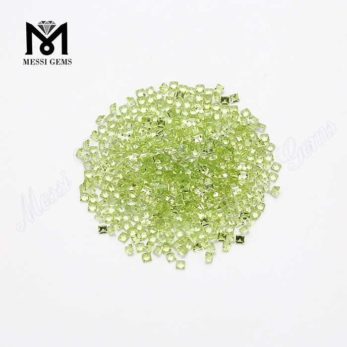 Piedras preciosas de peridoto sueltas naturales cortadas princesa al por mayor baratas