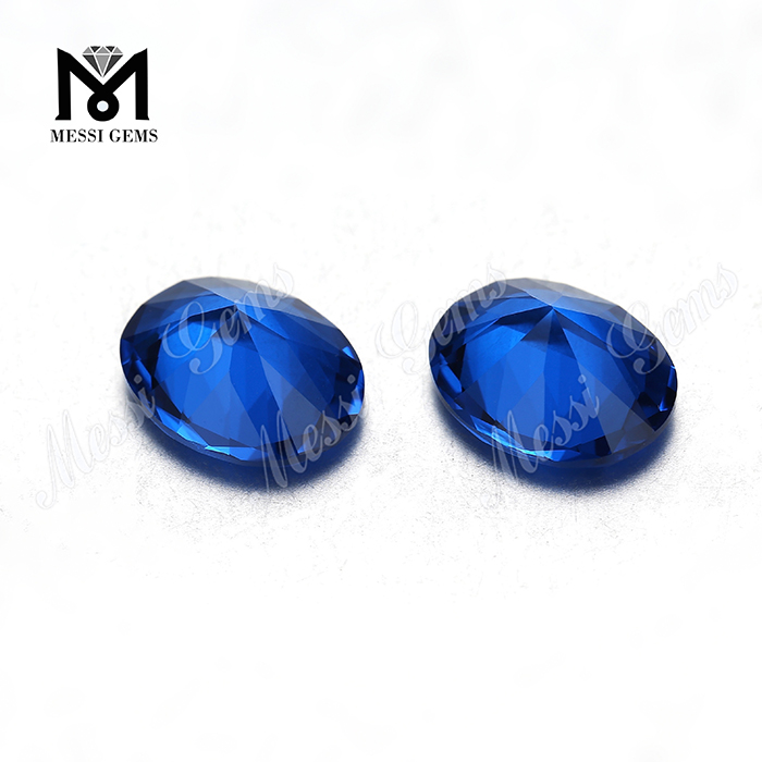 8*10 nano gemas de piedras preciosas sueltas sintéticas de zafiro de forma ovalada