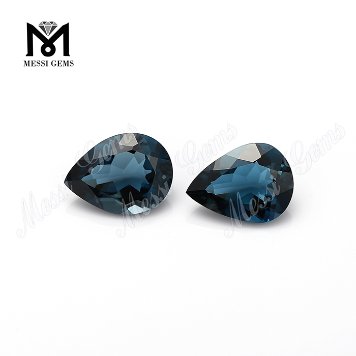 corte de pera tallas grandes topacio azul piedras preciosas naturales de londres