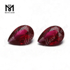 Suelta 8 * 12 mm Corte de pera Color rojo rubí Piedras nano sueltas