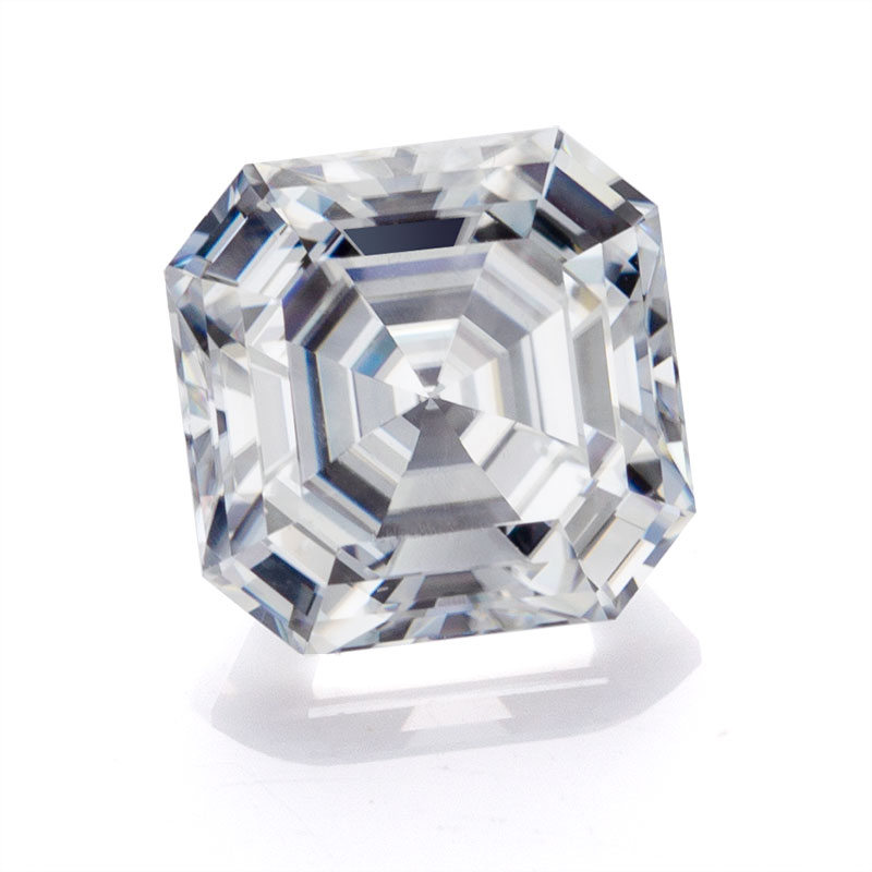 Diamante de moissanita de corte Asscher para la fabricación de joyas, precio por quilate, piedra preciosa suelta