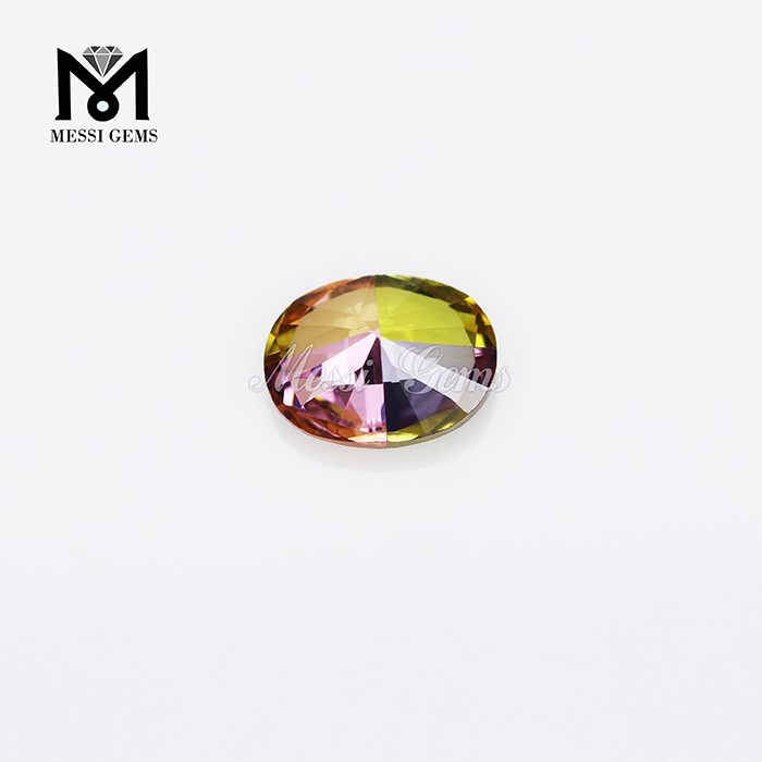 Nuevo estilo 7x14mm Oval Mixed Color Cubic Zirconia Gemstone Shining CZ Stone