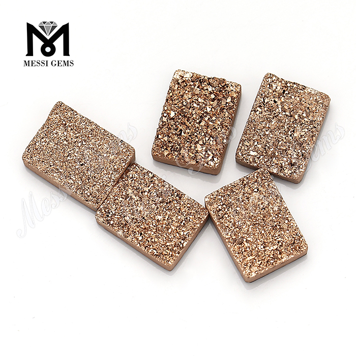 Venta al por mayor Druzy de ágata de oro rosa Druzy natural