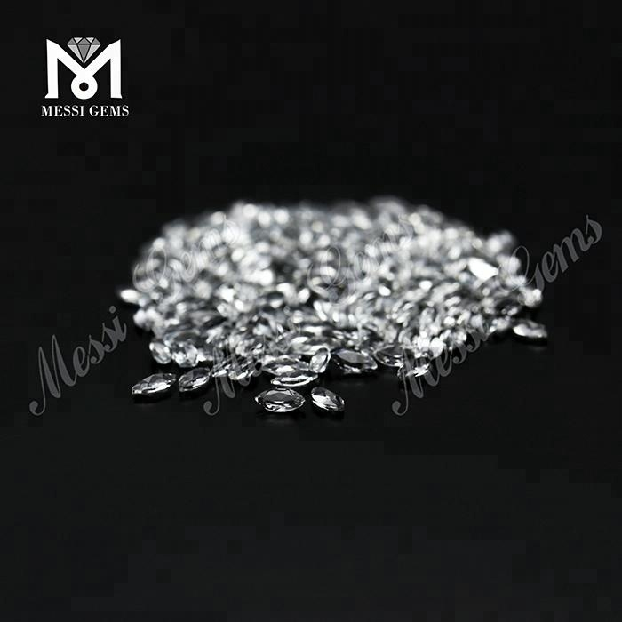 Precios de piedra topacio blanco natural al por mayor de 2*4mm para joyería