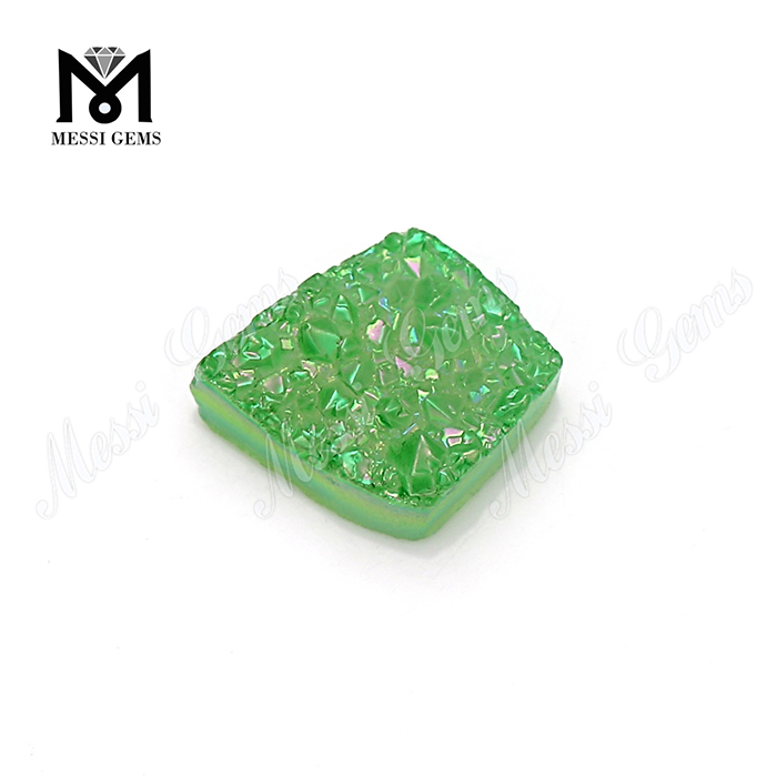 Piedras preciosas Druzy naturales de alta calidad, piedra Druzy de Color verde para la fabricación de joyas