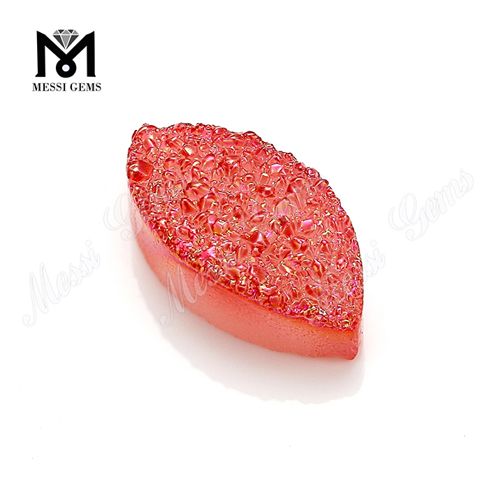 marquesa roja formas joyas de bricolaje drusas reales piedras drusas