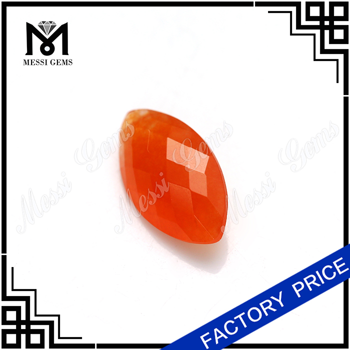 Nuevo estilo chino MarquiseJade rojo Piedra preciosa al por mayor Jade natural