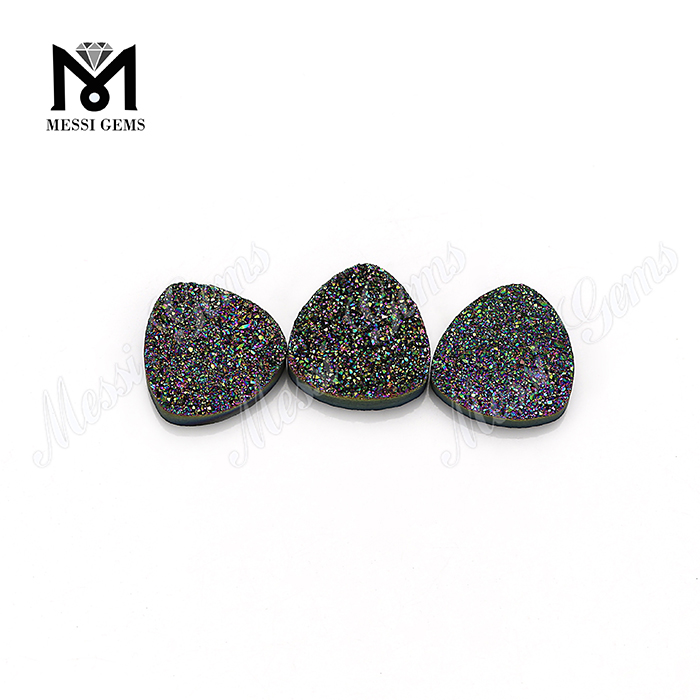 piedras druzy de ágata grande piedras preciosas druzy en forma de trillón
