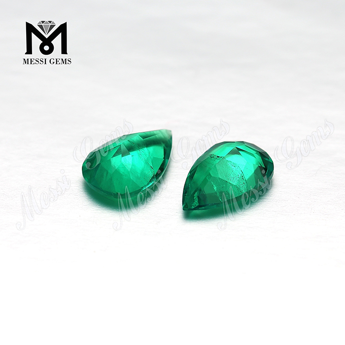 Venta al por mayor de piedra esmeralda creada en forma de pera Colombia Emerald