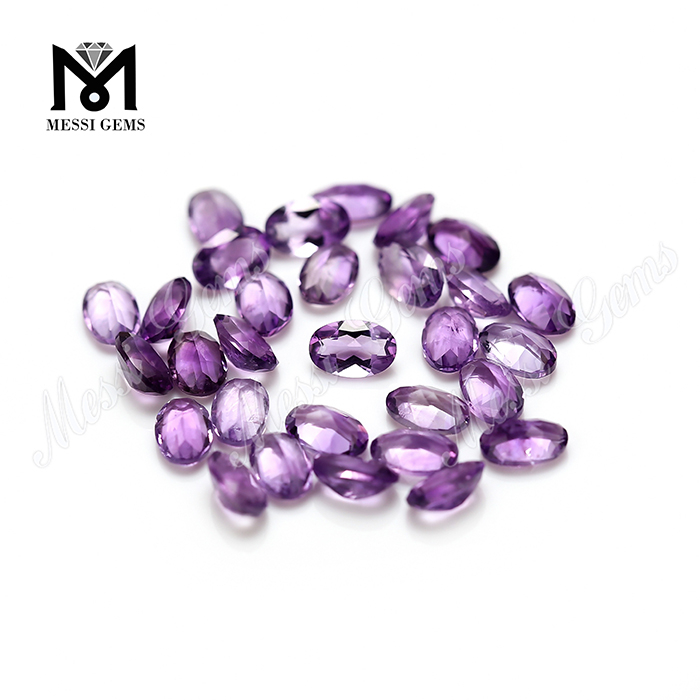 Venta al por mayor de piedras preciosas de amatista natural de corte ovalado precio de piedras preciosas