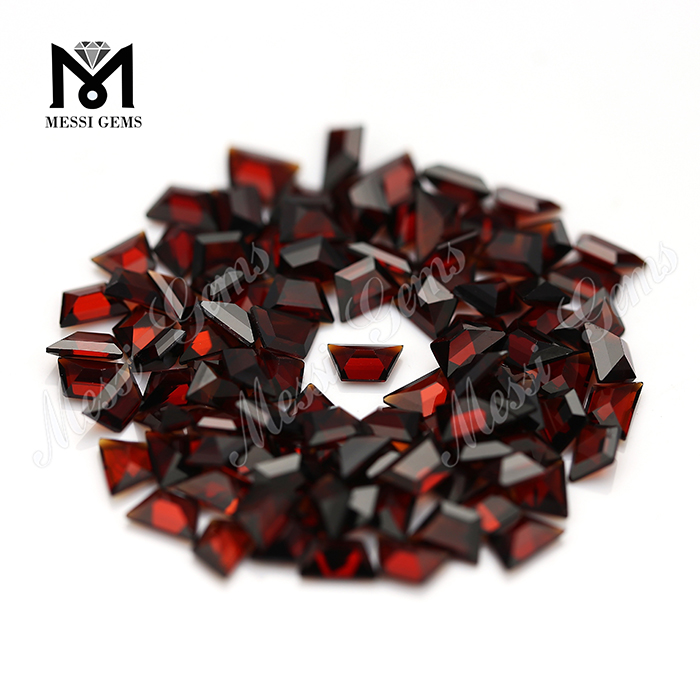 Limpieza de ojos pequeñas piedras naturales corte trapezoidal granate rojo precio
