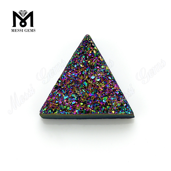Venta al por mayor Druzy Stone Rainbow Red Druzy Pendant Proveedor