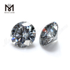 Piedra de diamante moissanita gris sintética de corte brillante redondo gris de 6,5mm para anillo