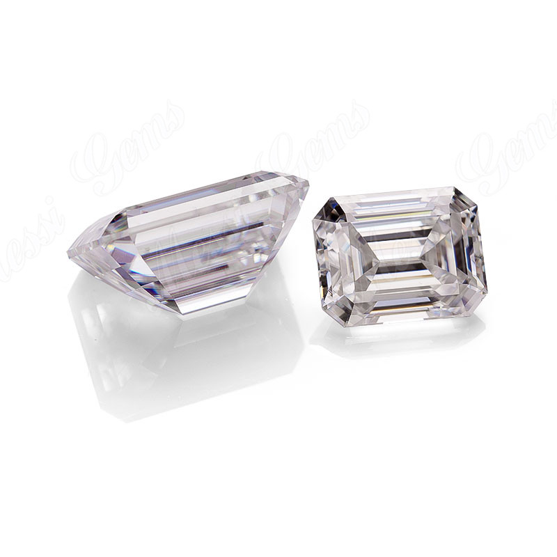 Precio de fábrica, piedra preciosa suelta, corte esmeralda, diamante moissanite de 3 quilates