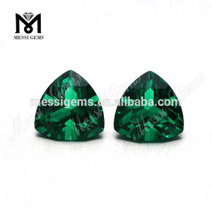 Trillion cut 10 x 10 mm nano gema verde