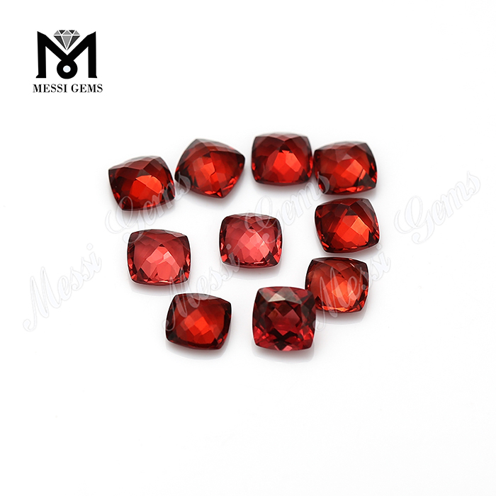 piedras preciosas naturales talla cojín piedras de granate rojo precio por quilate