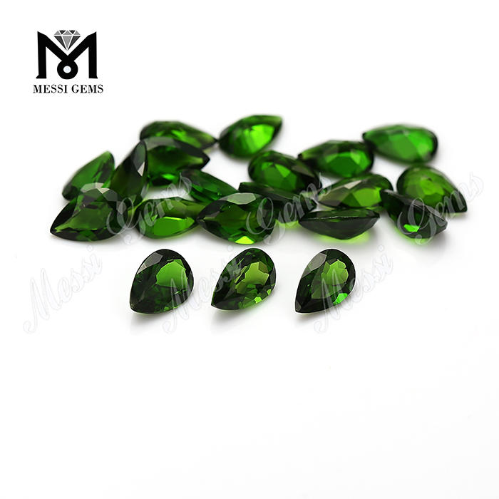 Gran oferta, corte de pera, piedra preciosa suelta de alta calidad, diópsido de cromo Natural