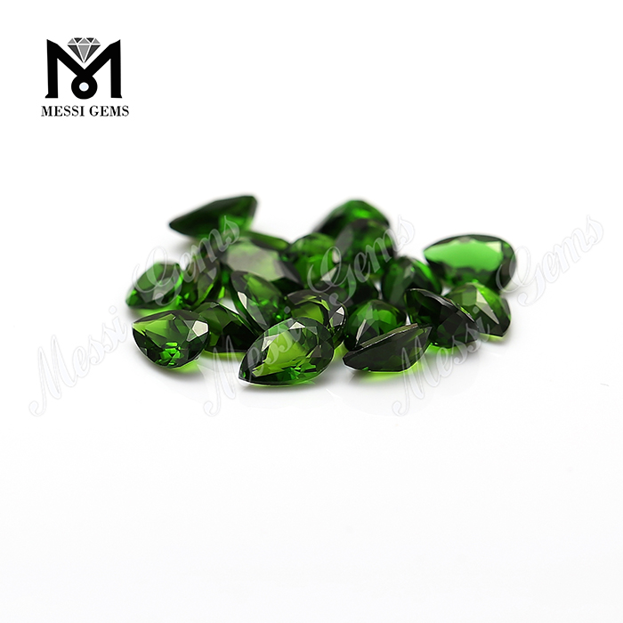 Gran oferta, corte de pera, piedra preciosa suelta de alta calidad, diópsido de cromo Natural