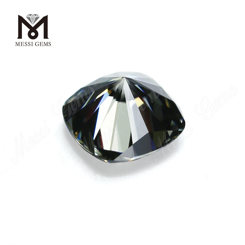 Precio de fábrica de 8 mm moissanite diamante cojín corte moissanite gris suelto precio por quilate