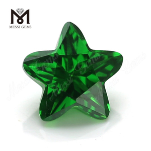 Corte de estrella sintético 9x9 mm Zirconia cúbica verde CZ Piedra preciosa Precio