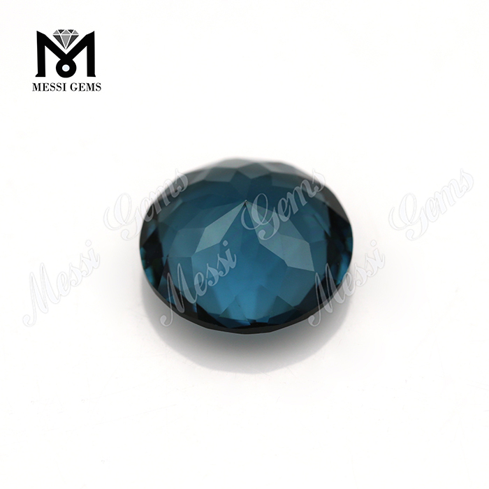 Piedras de cristal facetado esmeralda azul para joyería.