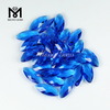 Abalorio de vidrio de topacio azul de 8 x 19 mm de corte marquesa doble Briolette para la fabricación de joyas