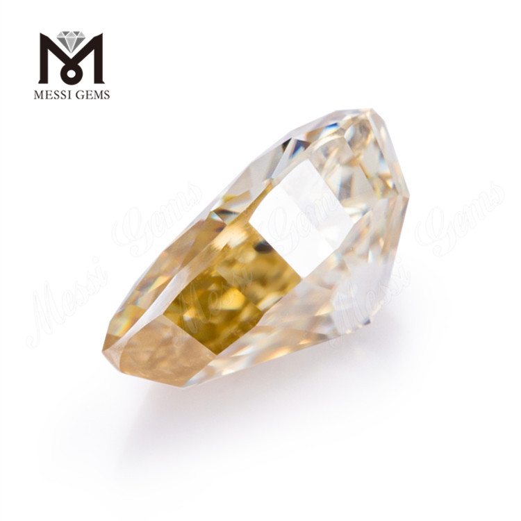 Pera moissanite suelta 8 * 12 mm Moissanite amarillo proveedor de piedras preciosas al por mayor