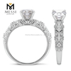 1 quilate oro blanco 14K 18K último anillo de oro moissanite de boda para mujer