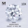Diamante de laboratorio suelto redondo blanco 0.825CT VVS2 3EX 