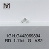 1,11 quilates G VS2 Redondo BRILLIANT IDEAL 2EX diamante cultivado en laboratorio 1 quilate