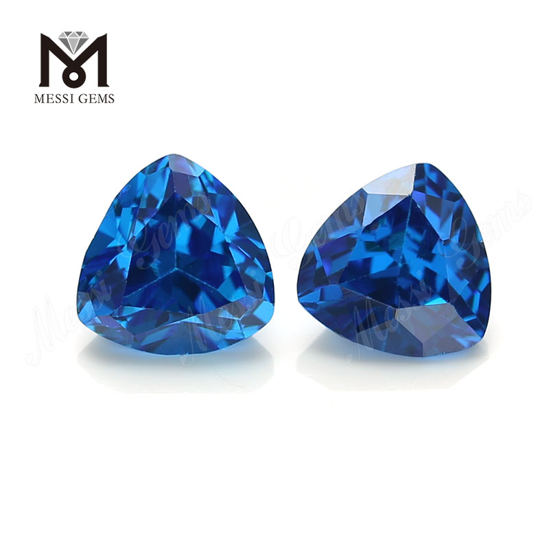 Trillón de alta calidad Forma 8 * 8 mm Topacio azul CZ Precio de piedra de zirconia cúbica