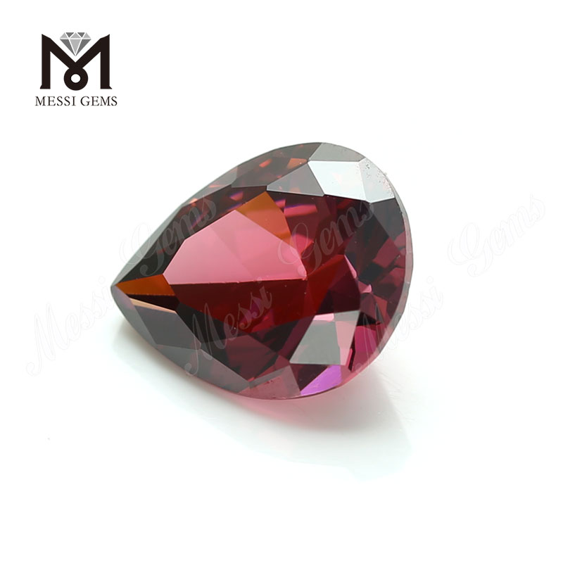 Venta al por mayor Pera suelta Forma 10 x 12 mm CZ rodolita Cubic Zirconia Stone