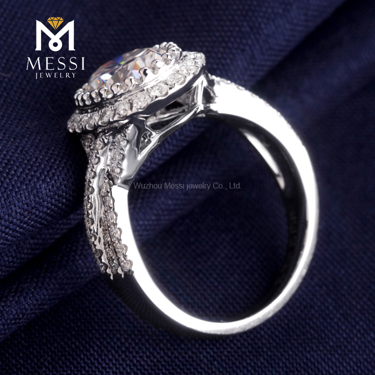 1.8ct Fashion Wedding moissanite oro anillos