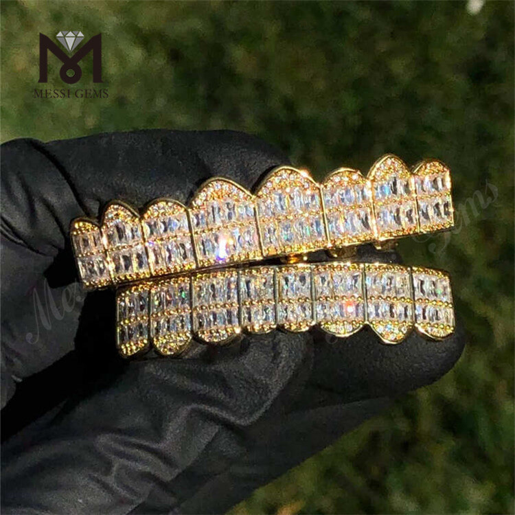 Moissanite Hip Hop Dientes Grillz 18k Grillz Dientes a la venta