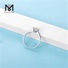 Messi Gems vende al por mayor 1 quilate DEF moissanite diamante boda delicado anillo de plata de ley 925