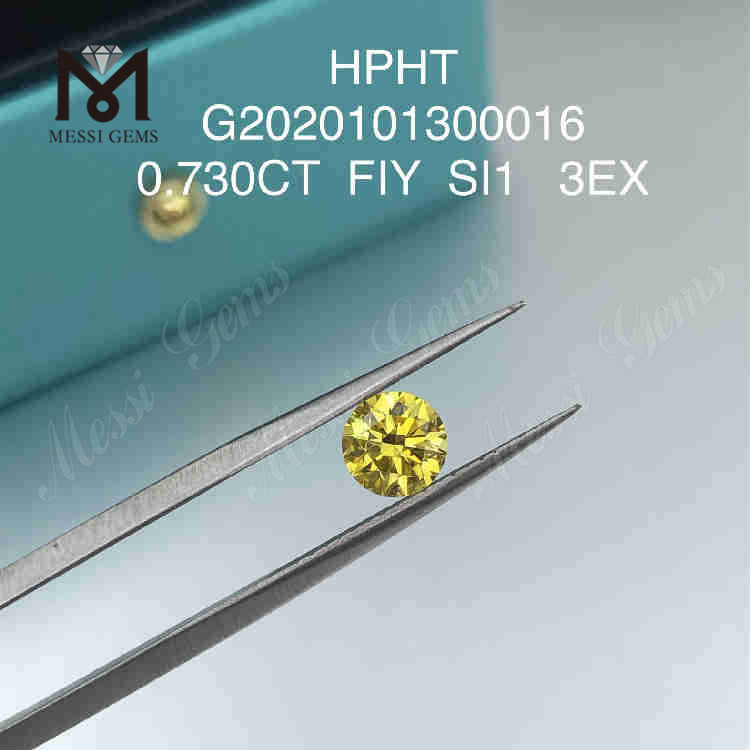 0.730ct FIY SI1 3EX RD diamantes sueltos cultivados en laboratorio al por mayor