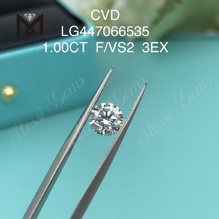 1 quilate F VS2 Redondo BRILLANTE EX Corte CVD laboratorio diamantes IGI