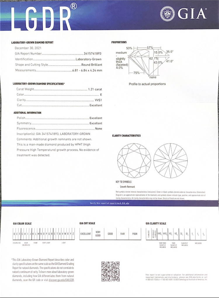 diamante cvd de 1 ct