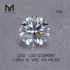 Venta al por mayor de diamantes cvd E de 1,06 quilates frente al fabricante de diamantes cultivados en laboratorio redondo EX
