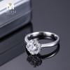 Oro blanco de 18k 0.56ct D VVS2 anillo de diamantes de laboratorio platino boda anillo de diamantes hecho por el hombre