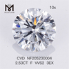 2.53ct F VVS2 3EX forma redonda diamantes hechos en fábrica