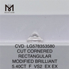 5.40CT F VS2 EX EX RECTANGULAR MODIFICADO BRILLANTE diamantes de laboratorio de alta calidad CVD LG578353580
