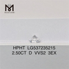 2.5CT D VVS HPHT diamantes forma redonda diamante HPHT suelto precio al por mayor