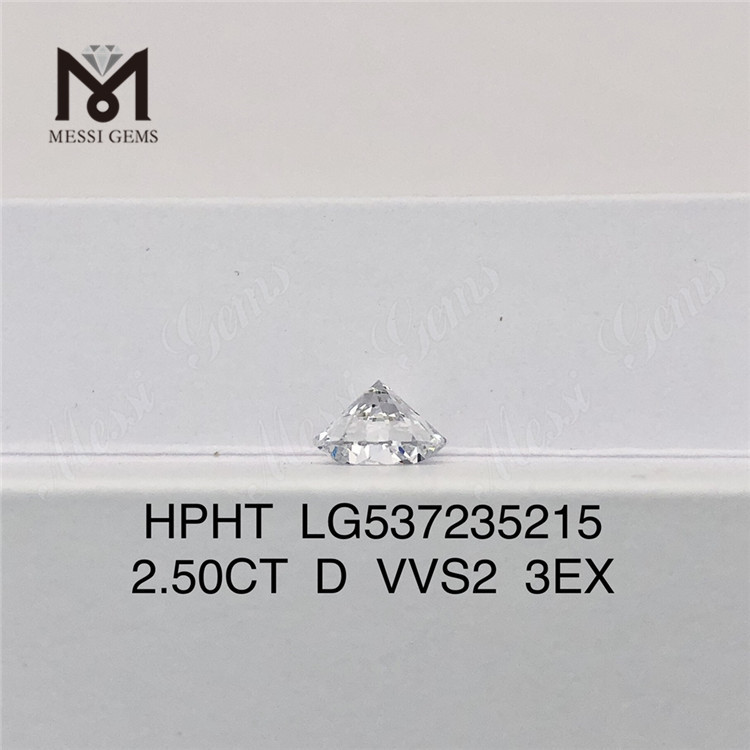 2.5CT D VVS HPHT diamantes forma redonda diamante HPHT suelto precio al por mayor