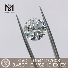 3.45CT E diamante de laboratorio suelto forma redonda diamante de laboratorio cvd a la venta