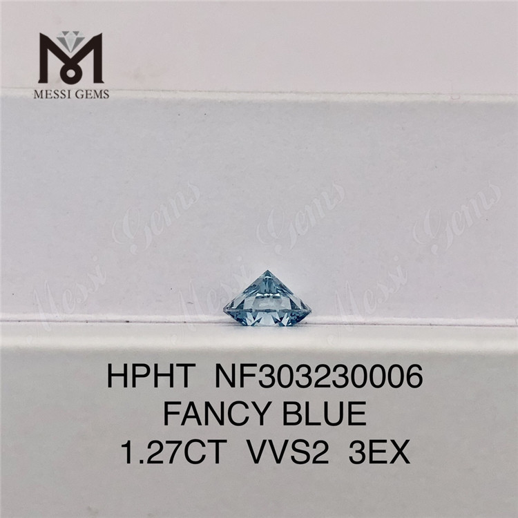 1.27CT FANCY VVS2 3EX diamantes azules cultivados en laboratorio al por mayor HPHT NF303230006